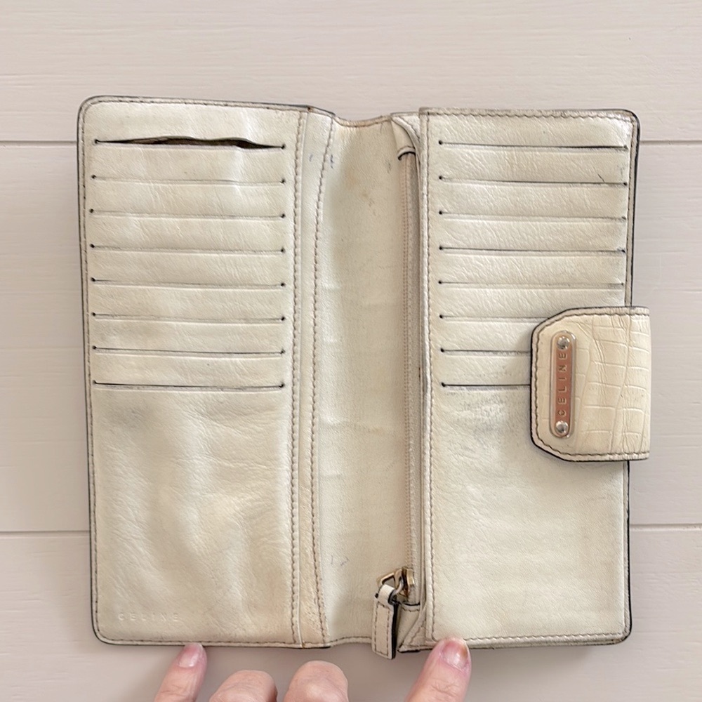 Celine Long Beige & Cream Wallet - Picture 6 of 16